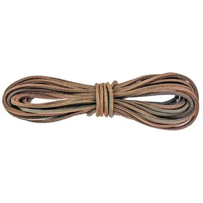 Hovedbilde Lærreim Brun 10m bunt - 3x3 mm