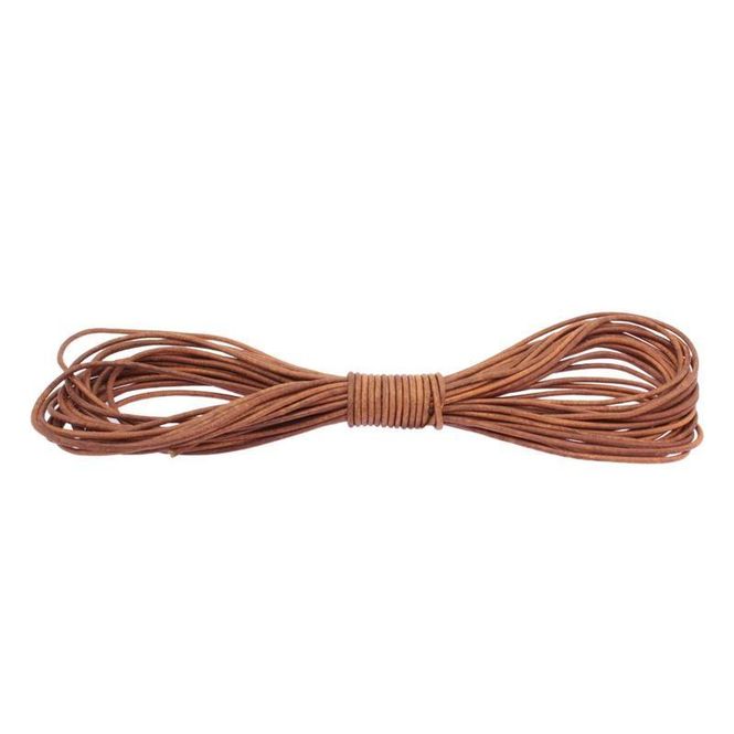 Hovedbilde Rund Lærsnor Brun - 2mm